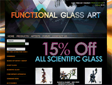 Tablet Screenshot of functionalglassart.com